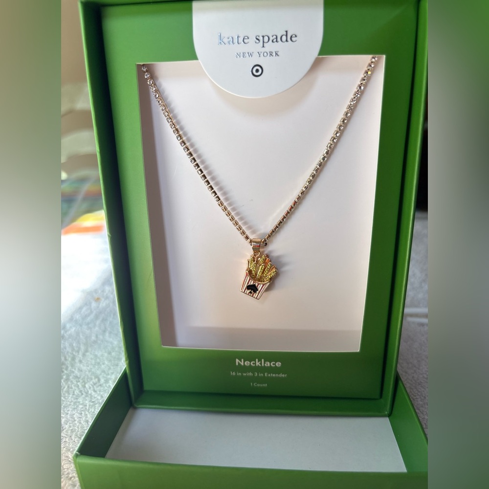 🍟 KATE SPADE X TARGET FRENCH FRY PENDANT NECKLACE 🍟 NWT 🍟
